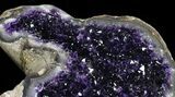 Amethyst Geode On Metal Stand - Extra Dark Crystals #50812-4